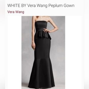 Vera Wang Black Peplum Dress from David's Bridal